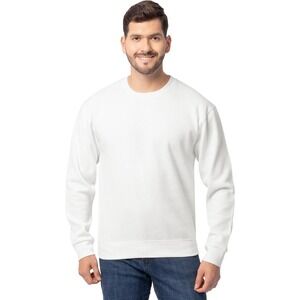 Fruit of the‎ Loom Mens Eversoft Fleece Crewneck Sweatshirt White 2XL